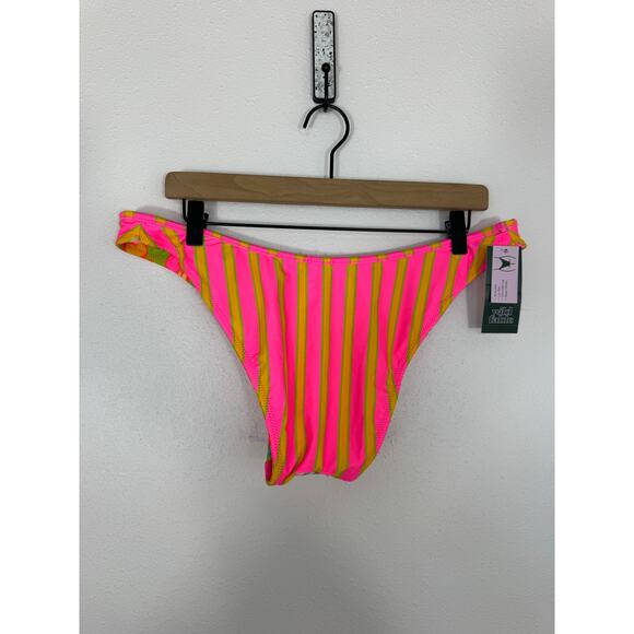 Wild Fable Reversible Neon Floral Cheeky Bikini Bottoms Size L NWT - Picture 3 of 8